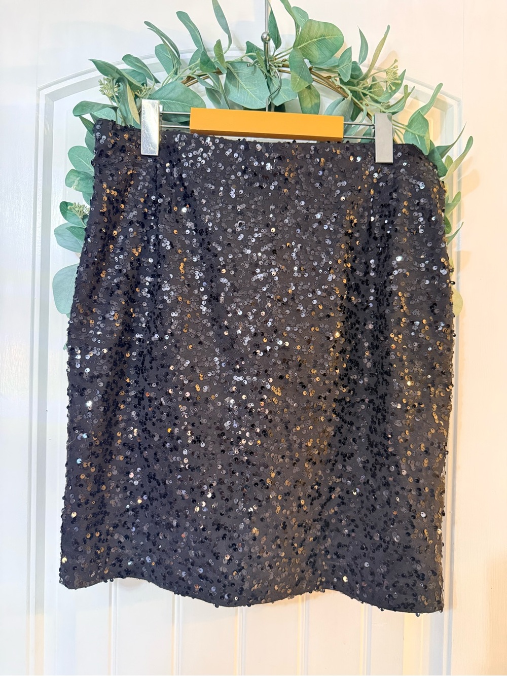 🌿2/$25 • Jessica All Black Sequin Straight Skirt